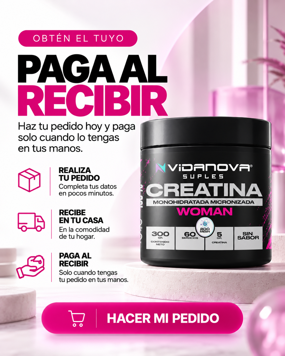 Creatina WOMAN Monohidratada 300g