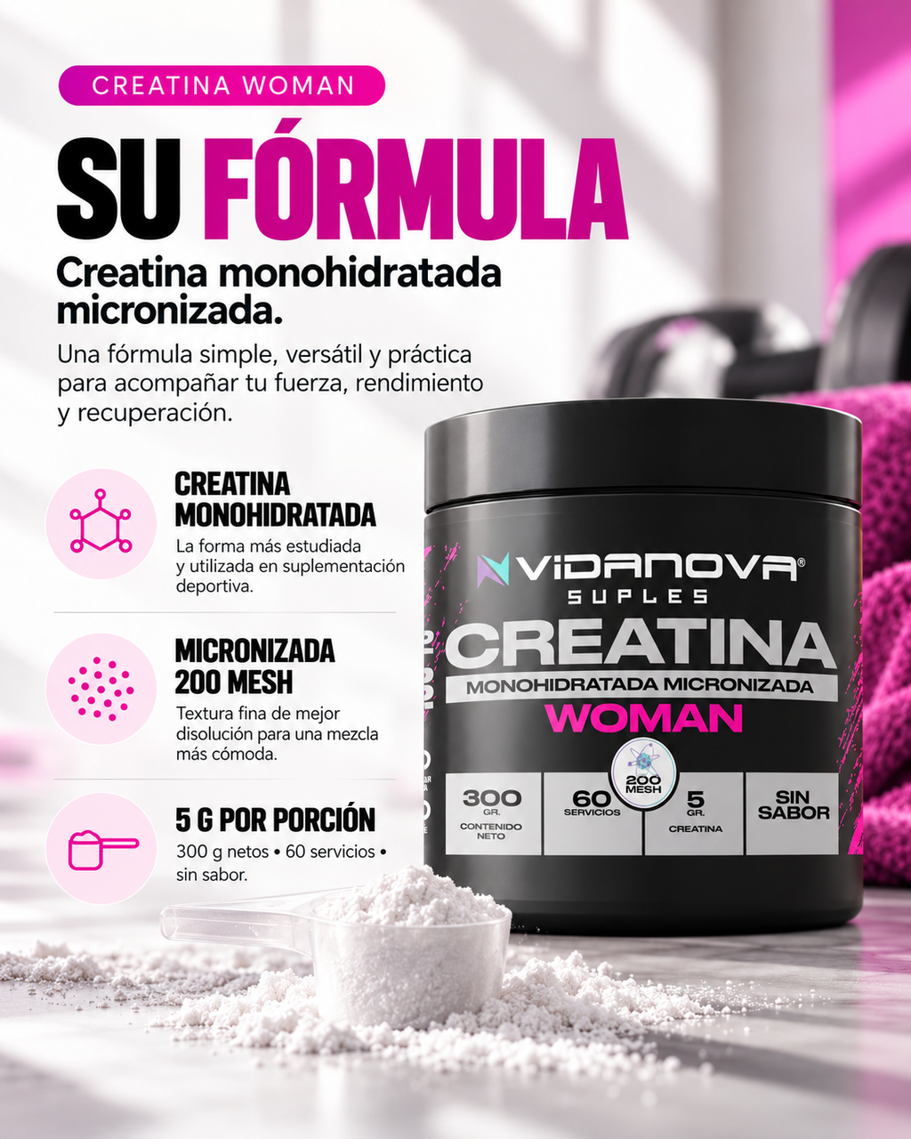 Creatina WOMAN Monohidratada 300g