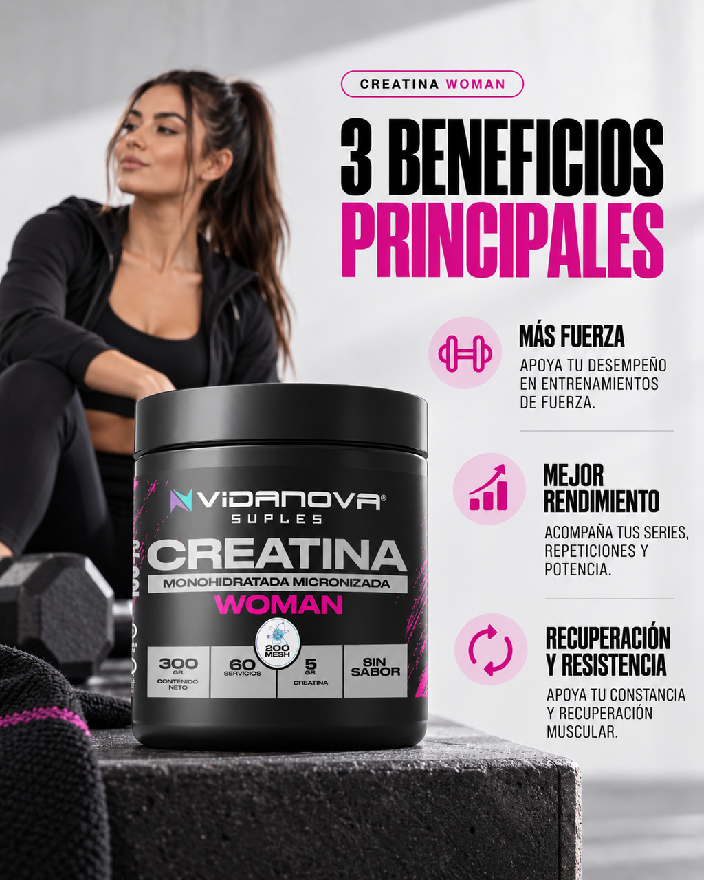 Creatina WOMAN Monohidratada 300g