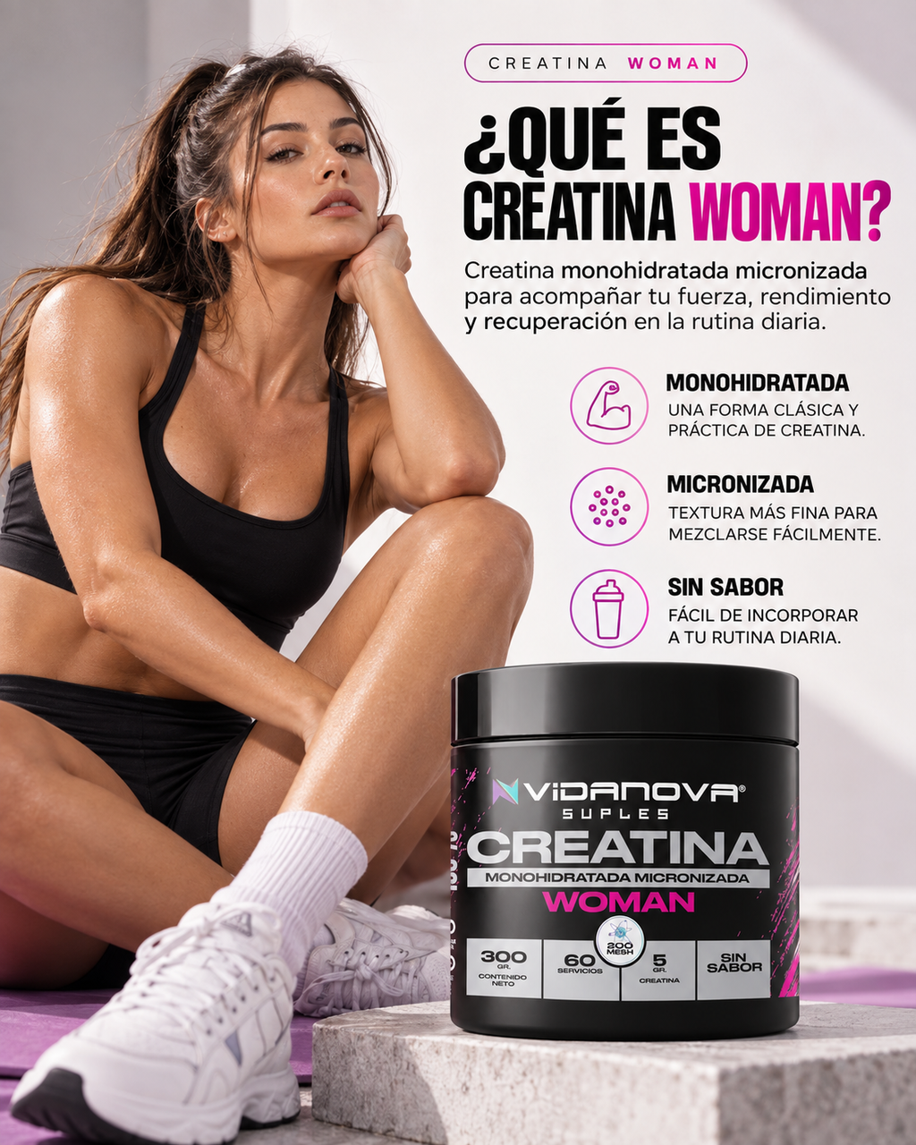 Creatina WOMAN Monohidratada 300g